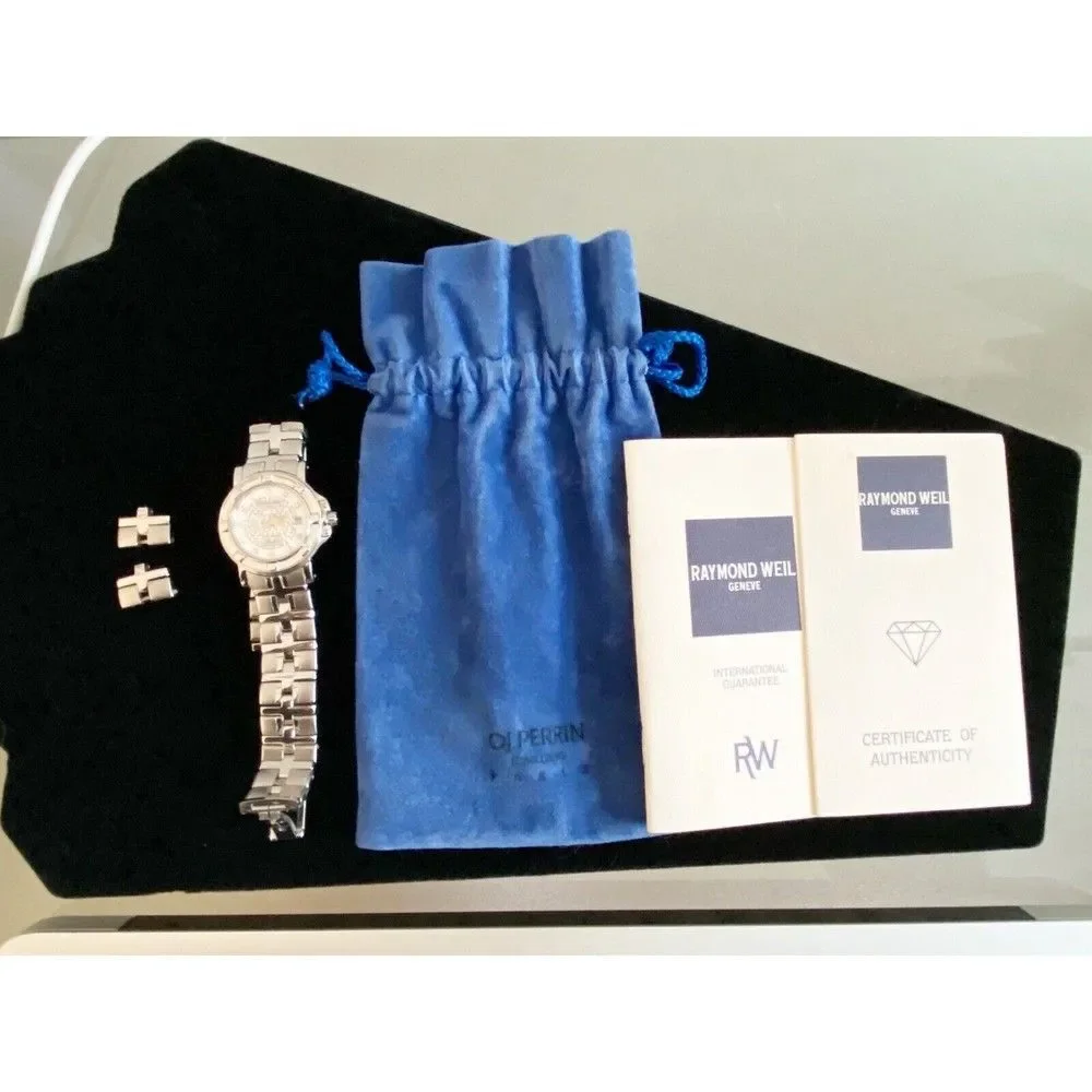 Raymond Weil Parsifal Stainless With Diamond Dial Watch-RARE